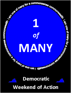 1 of Many Democratic Weekend of Action logo