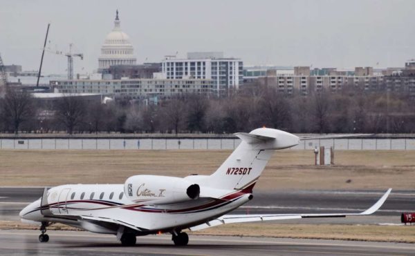 "Trump's Cessna Citation X corporate jet at Reagan Airport on 1/10/2017" (Flickr pool photo by John Sonderman)