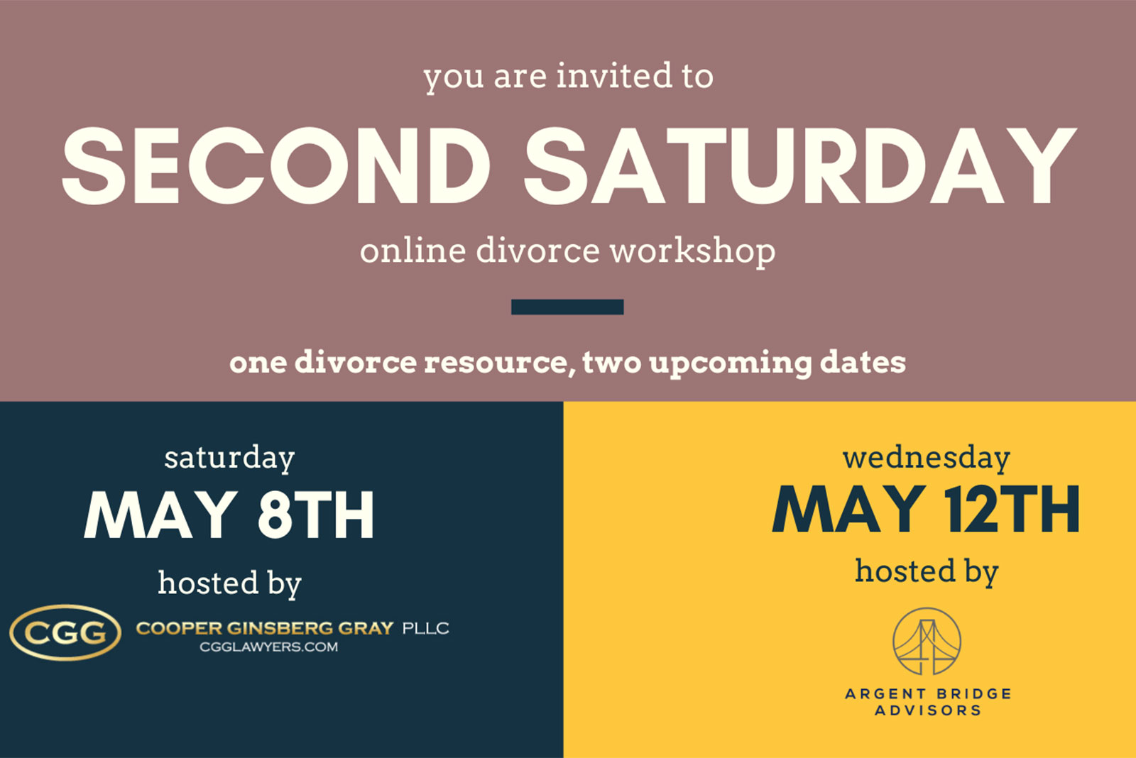 Second Saturday Online Divorce Workshop — Register Now (Community Post) - Vimarsana News