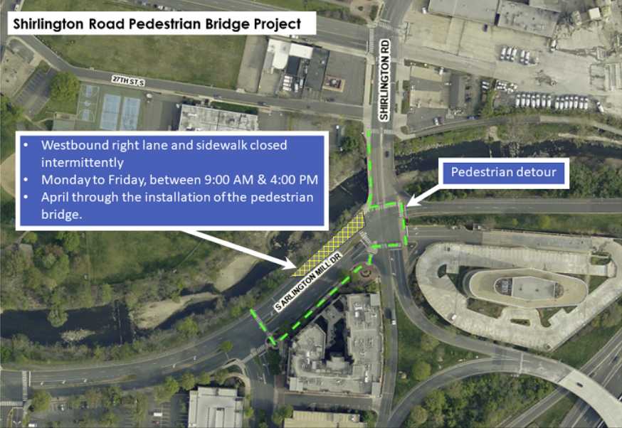 Construction on new $1.6 million pedestrian bridge in Shirlington area to start next week - Vimarsana News